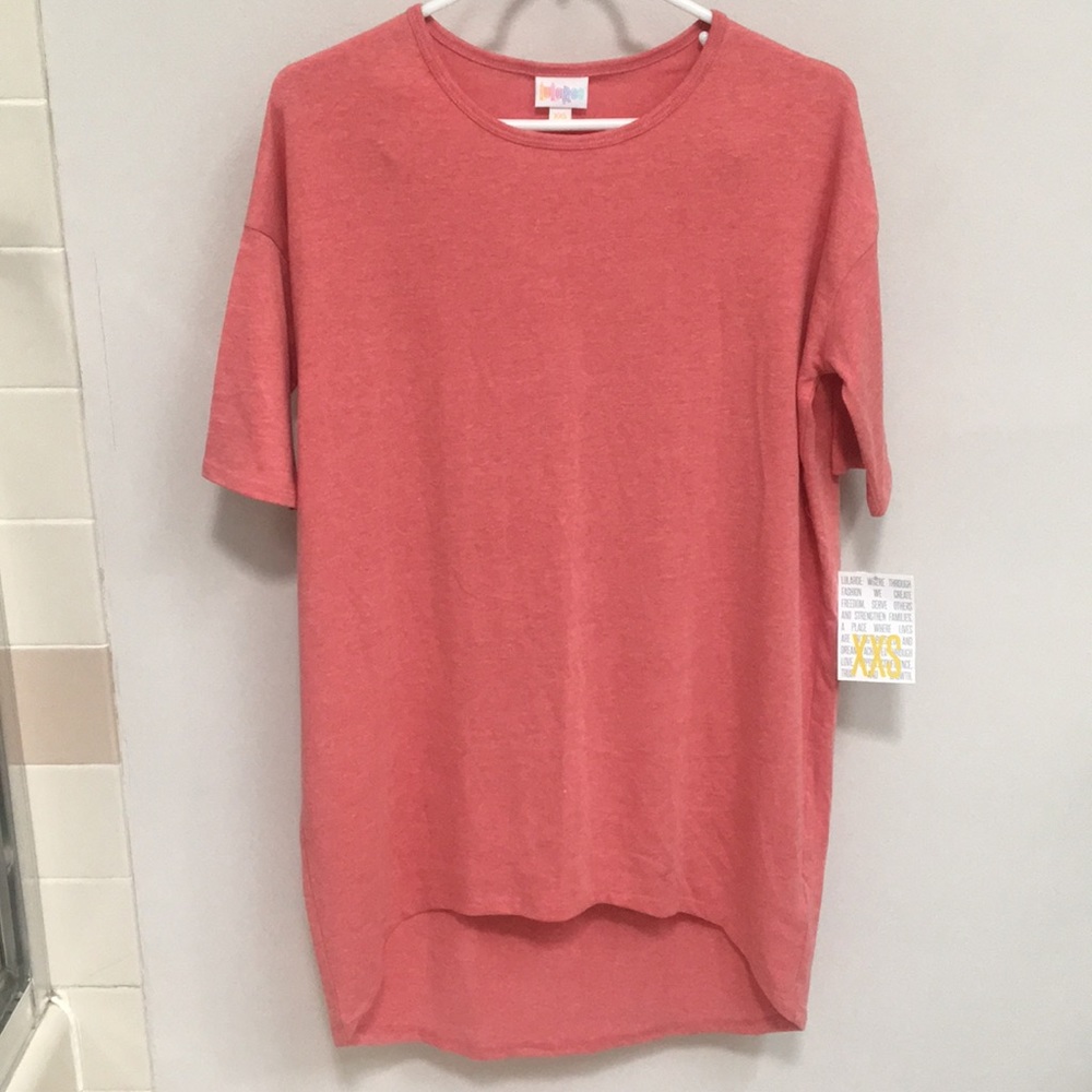 NWT! LuLaRoe XXS Melon Colored Irma\ Tunic Length